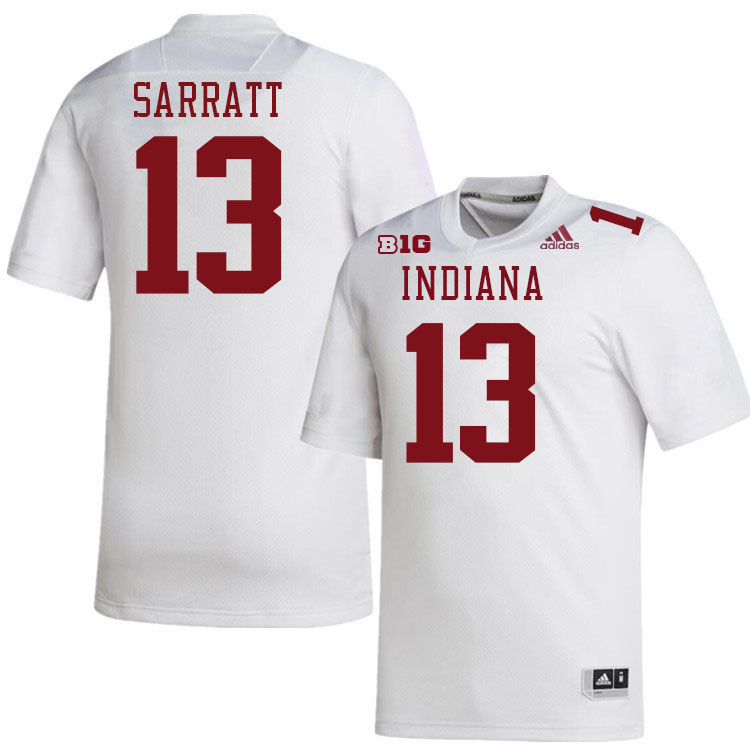 #13 Elijah Sarratt Indiana Hoosiers Football Jeresys College Apparels,Uniforms Stitched-White